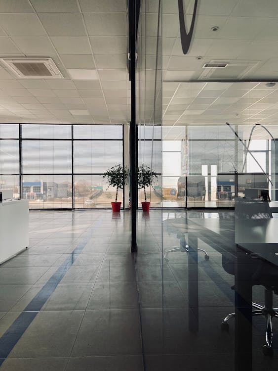 Glass office partition installed in commercial space by High West Glass Castle Rock Colorado